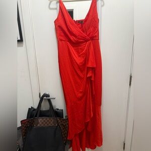 BCBGMaxAzria Strapless Red Dress